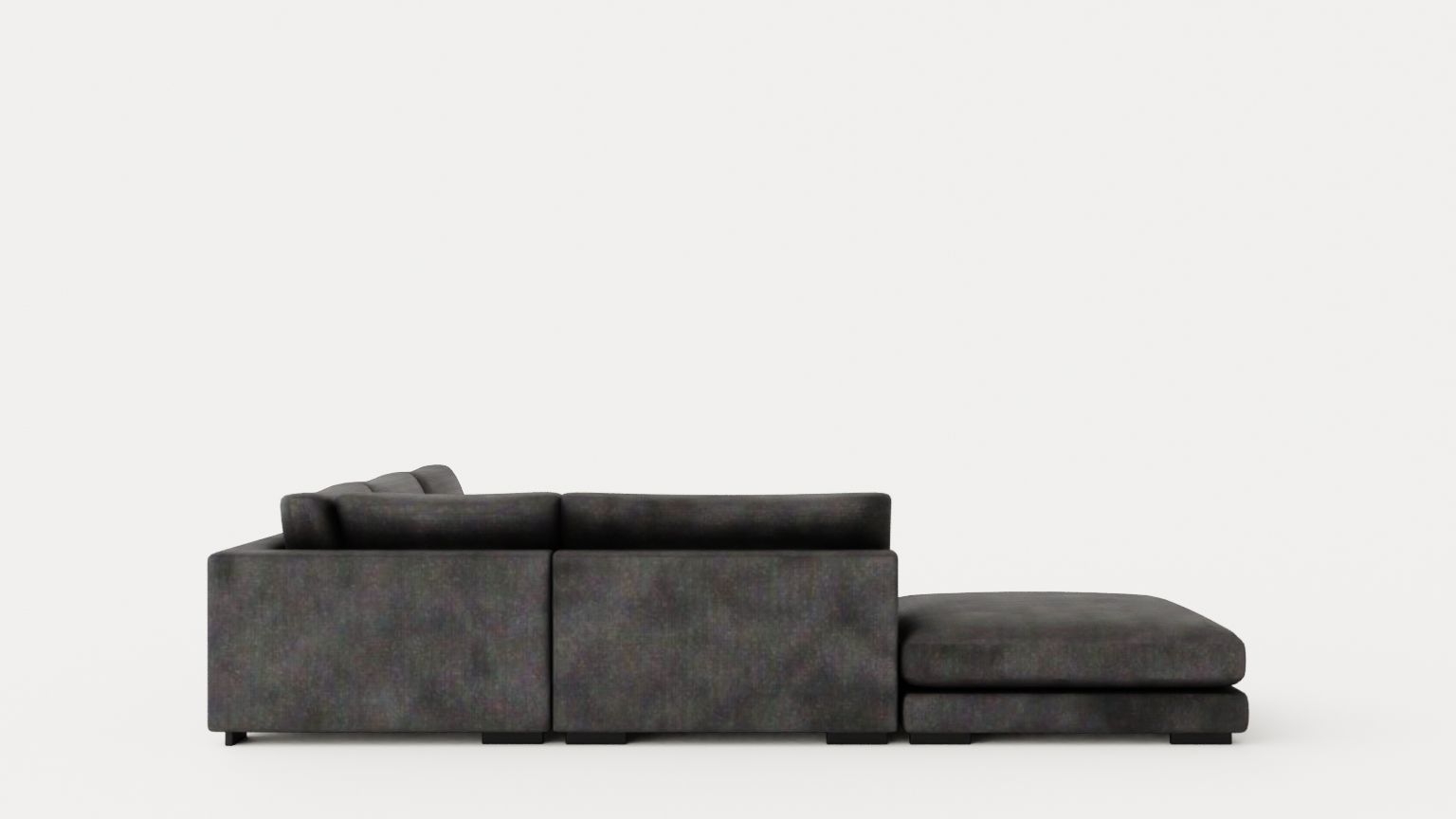 Noha Modular Corner Sofa Dark Gray Low-poly 3D model_2