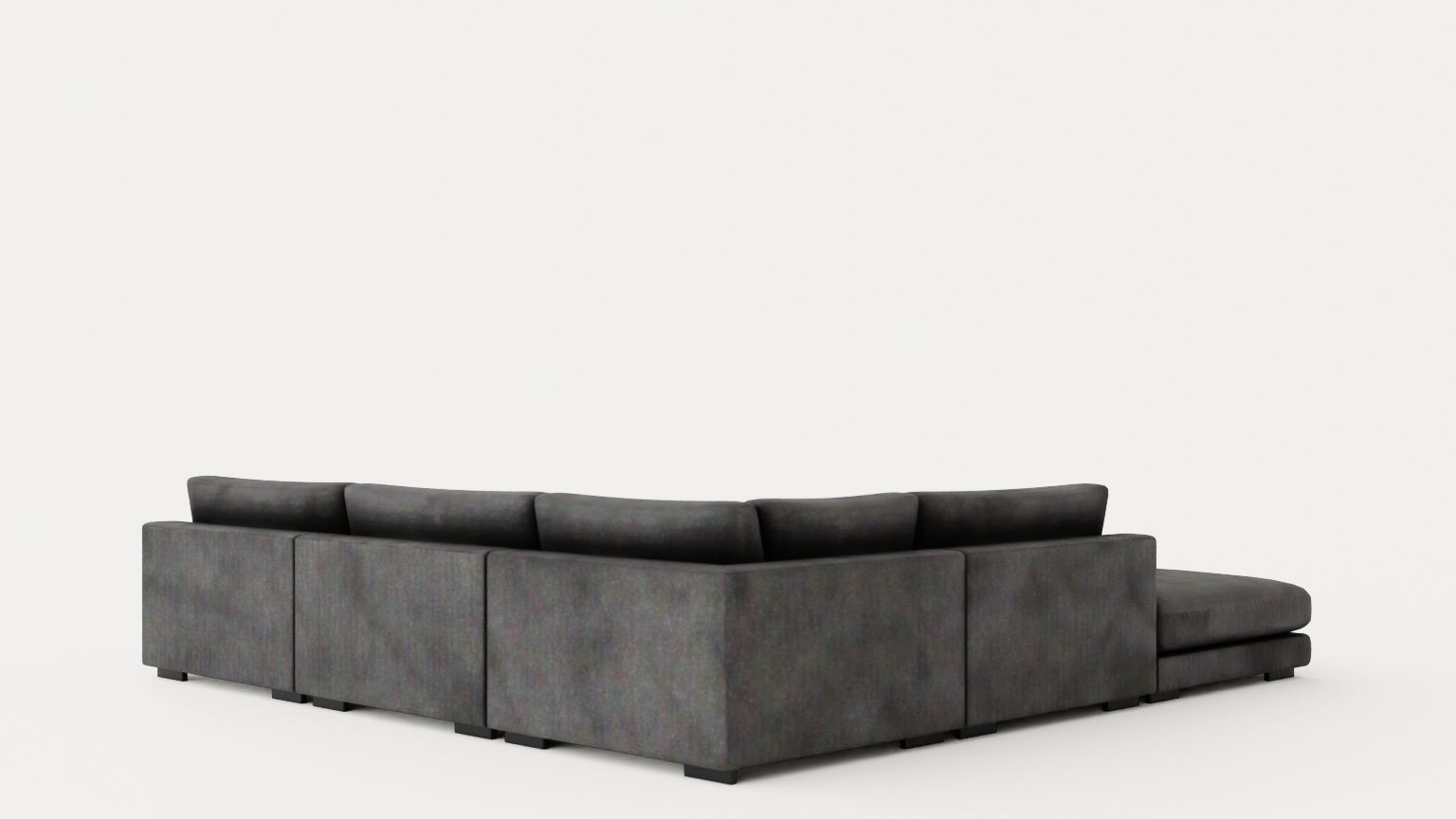 Noha Modular Corner Sofa Dark Gray Low-poly 3D model_3