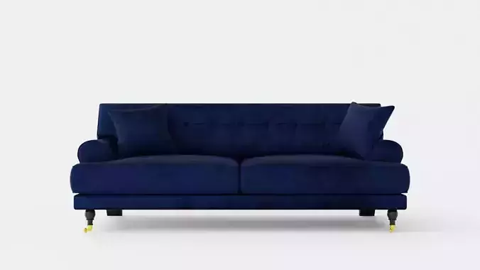 Sidbury Velvet Blue Sofa