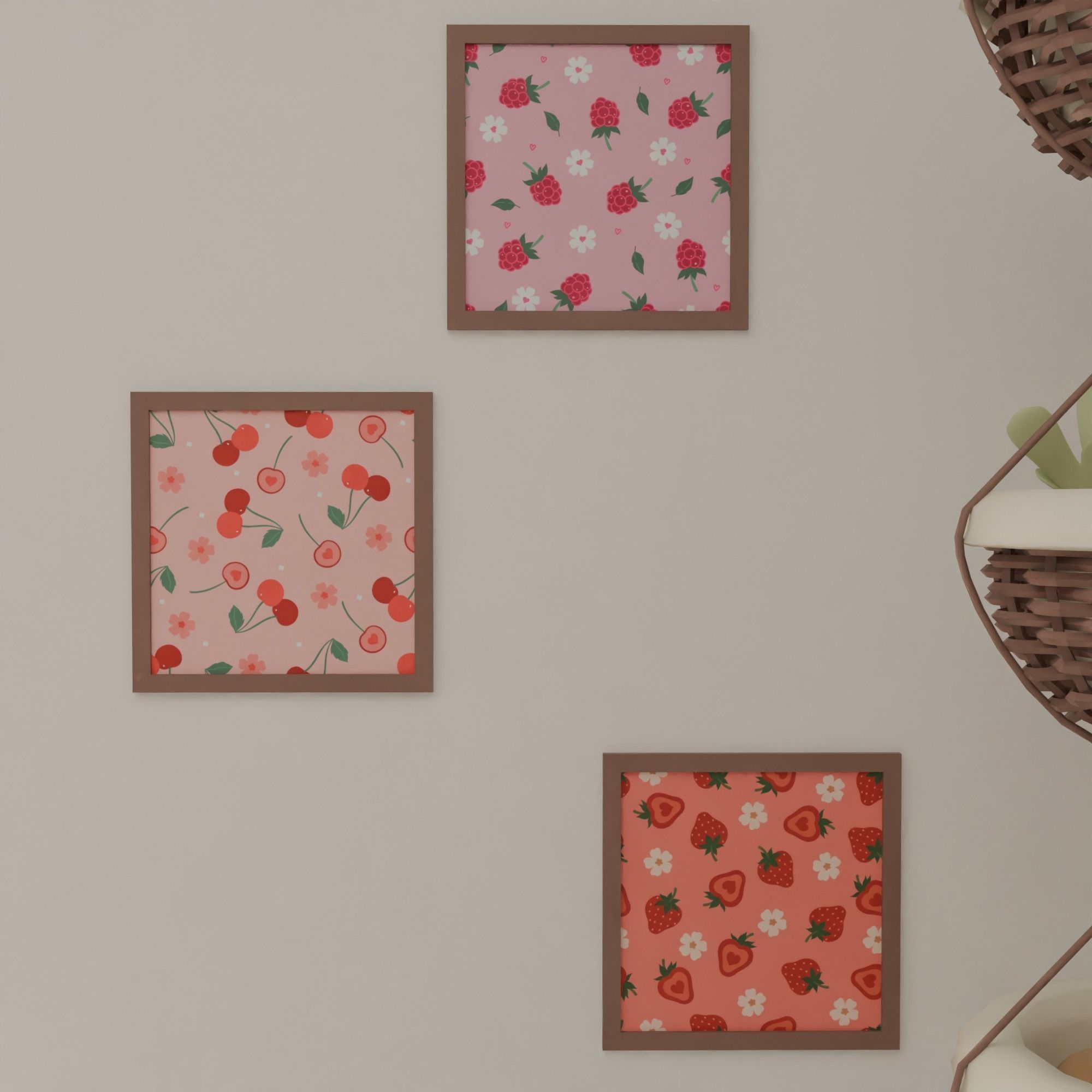 Kitchen with bar Low-poly 3D model_10