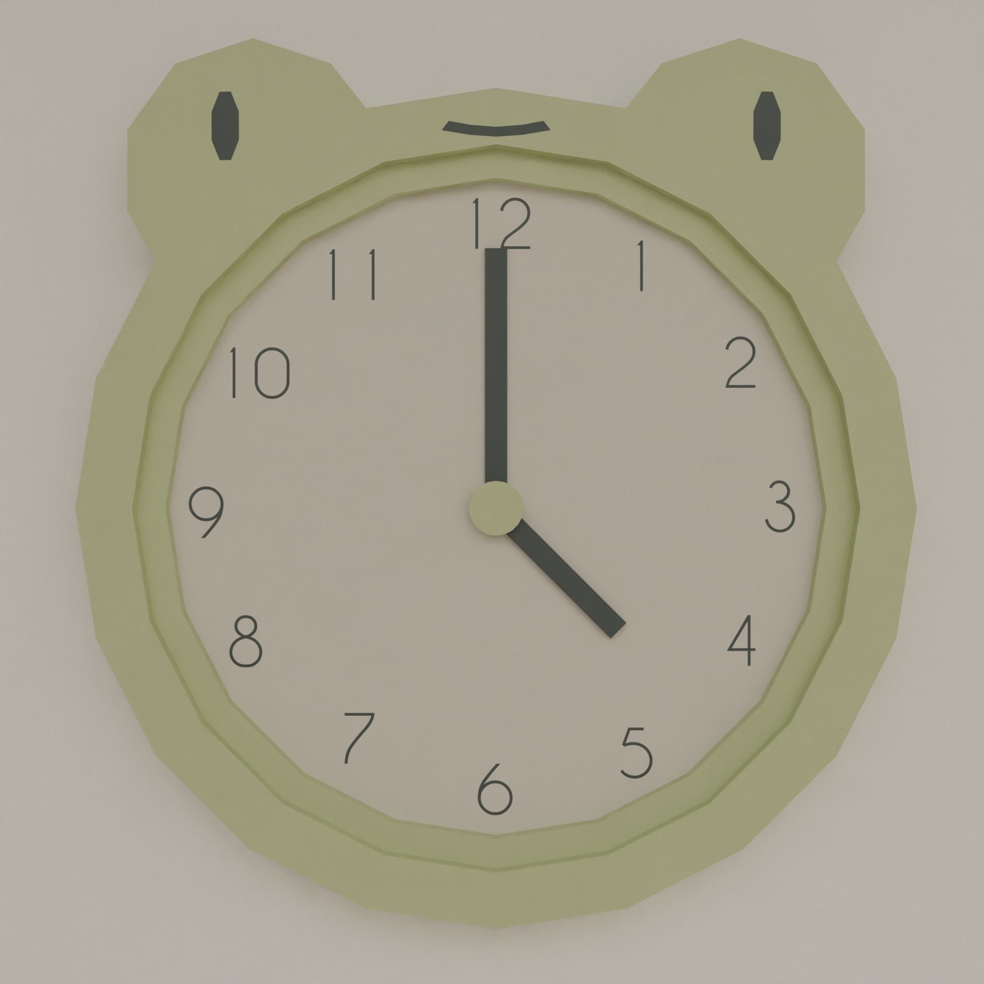 Kitchen with bar Low-poly 3D model_16