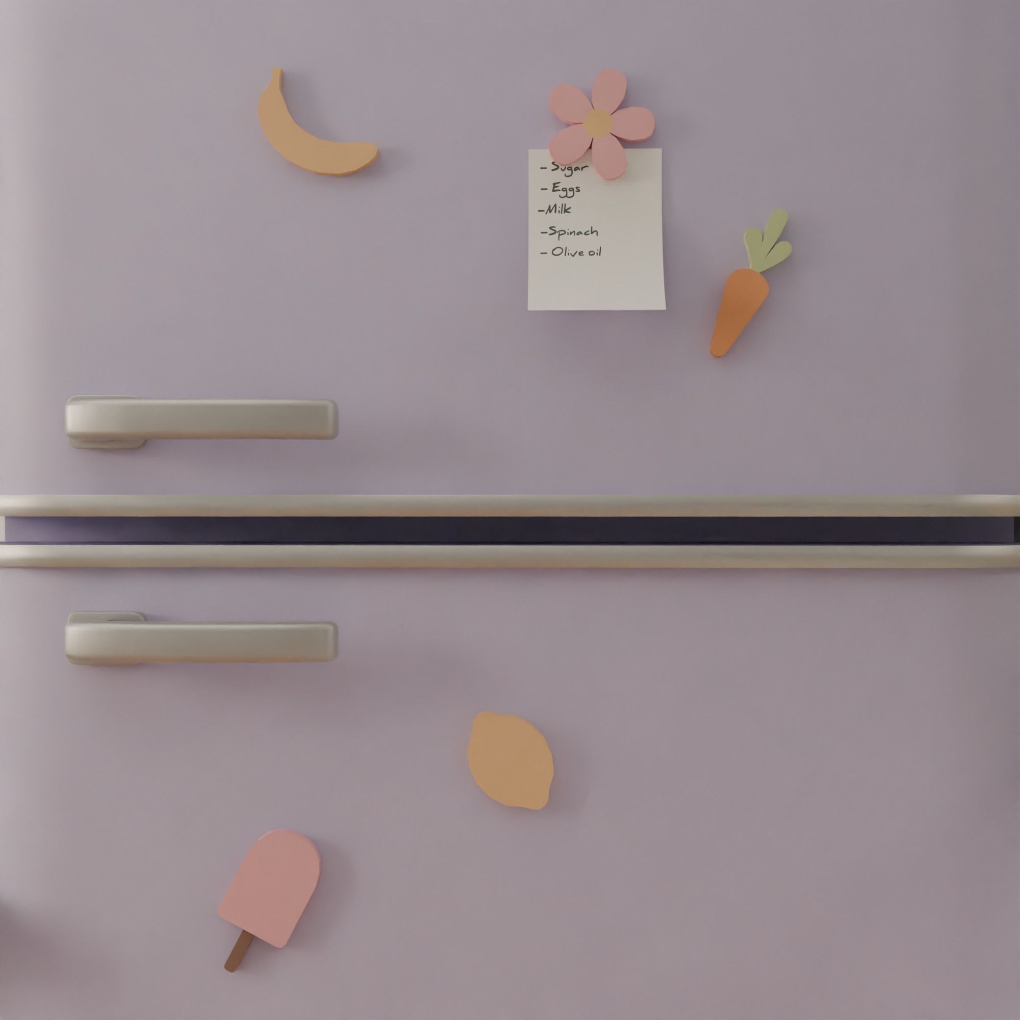 Kitchen with bar Low-poly 3D model_4