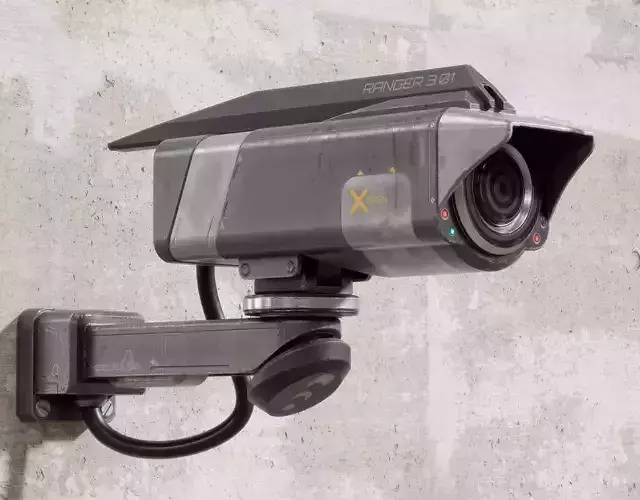 Sci-fi Security Camera PBR Low-poly 3D model Sci-fi Security Camera PBR Low-poly 3D model