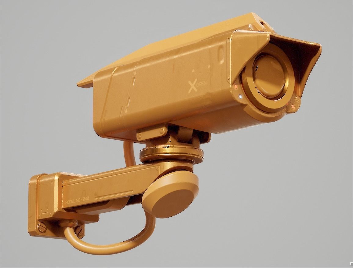 Sci-fi Security Camera PBR Low-poly 3D model_12