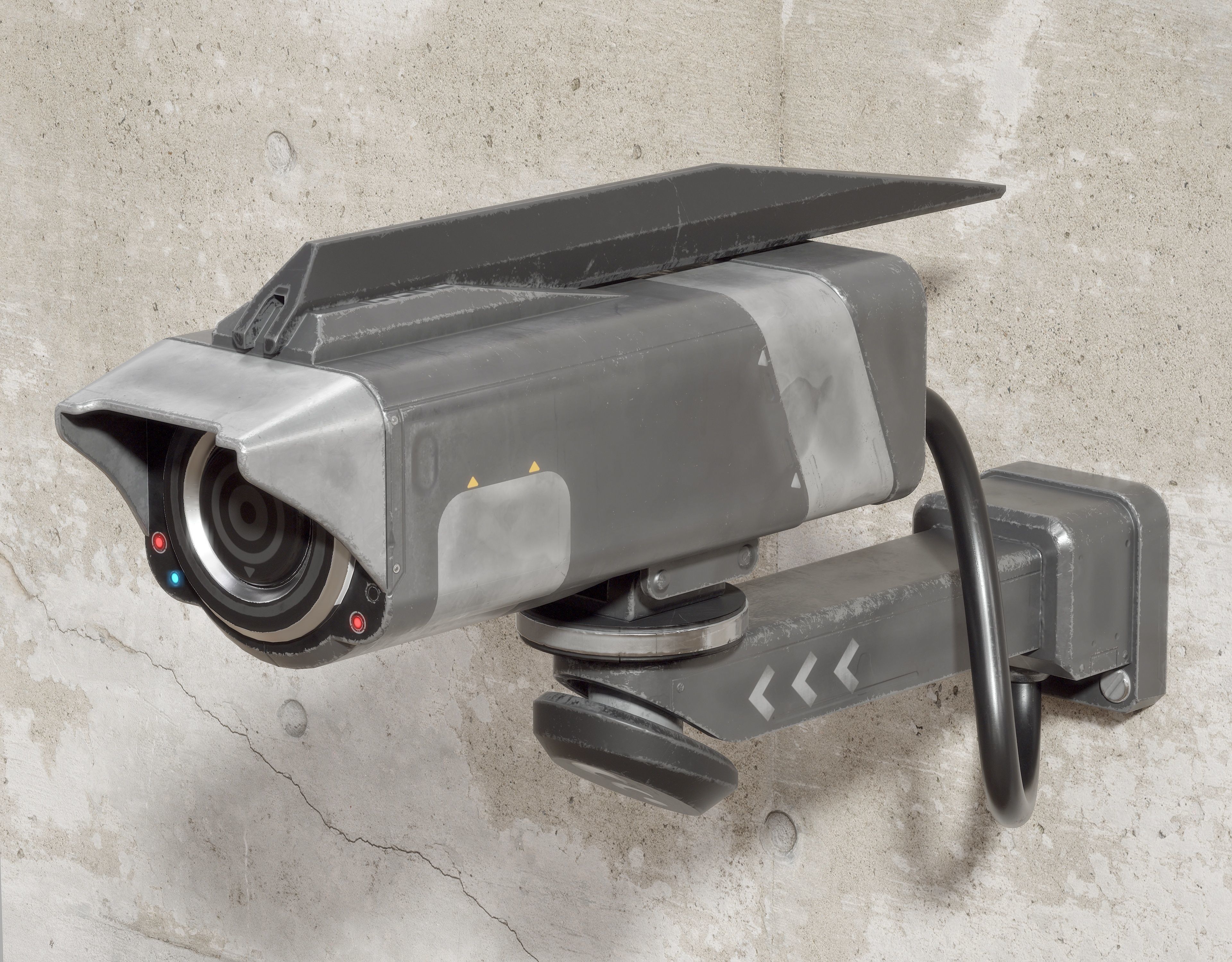 Sci-fi Security Camera PBR Low-poly 3D model_3