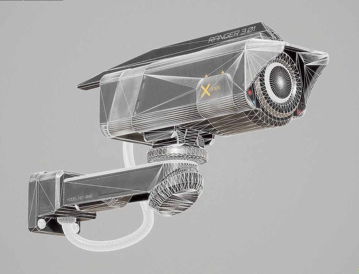 Sci-fi Security Camera PBR Low-poly 3D model_13