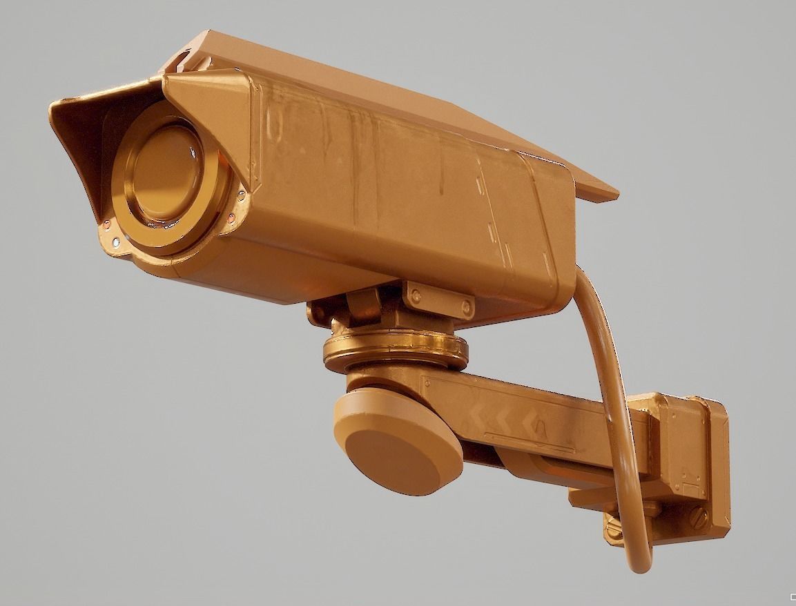 Sci-fi Security Camera PBR Low-poly 3D model_11