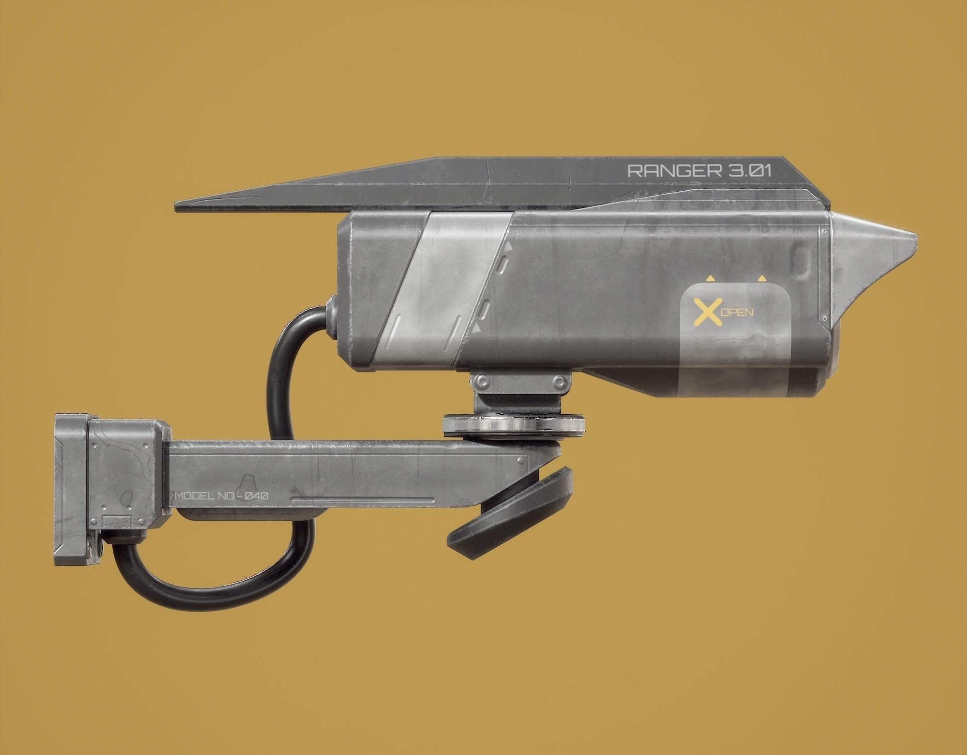 Sci-fi Security Camera PBR Low-poly 3D model_7
