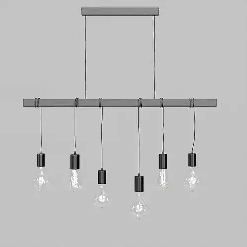 Barbengo Pendelleuchte Schwarz  6-flammig