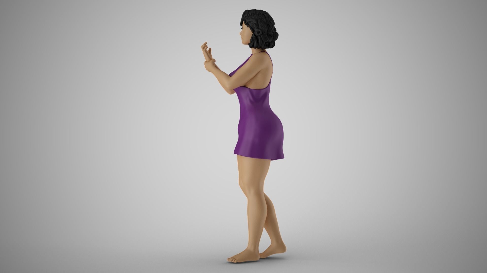 Woman Injured her Ankle 3D print model_9