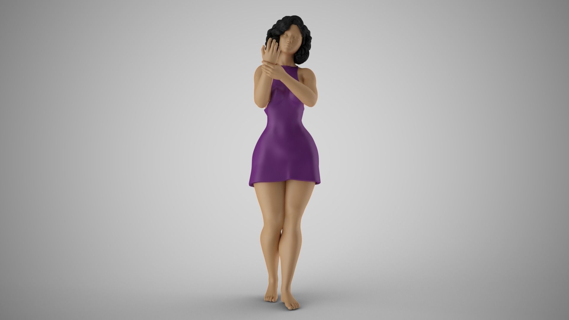 Woman Injured her Ankle 3D print model_12