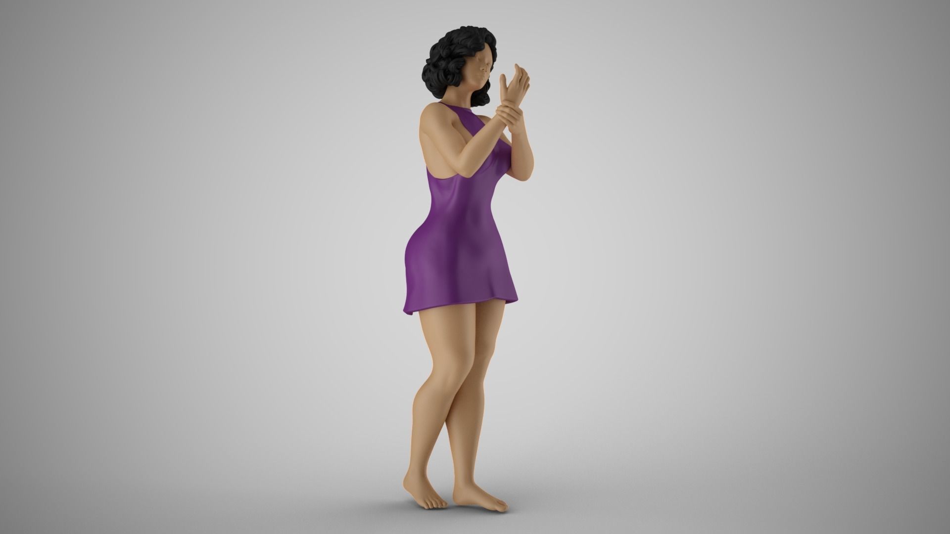 Woman Injured her Ankle 3D print model_14