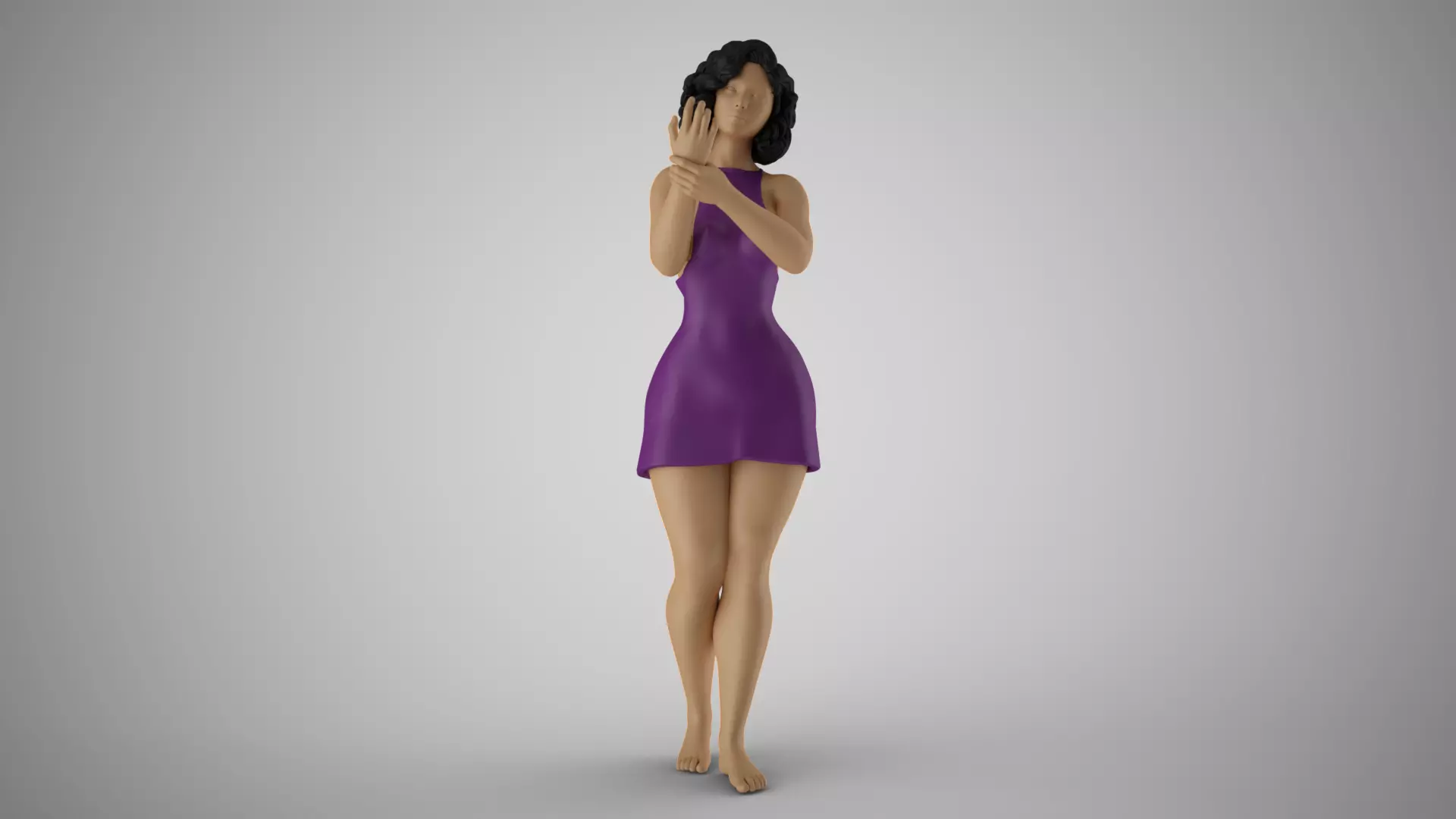 Woman Injured her Ankle 3D print model_0