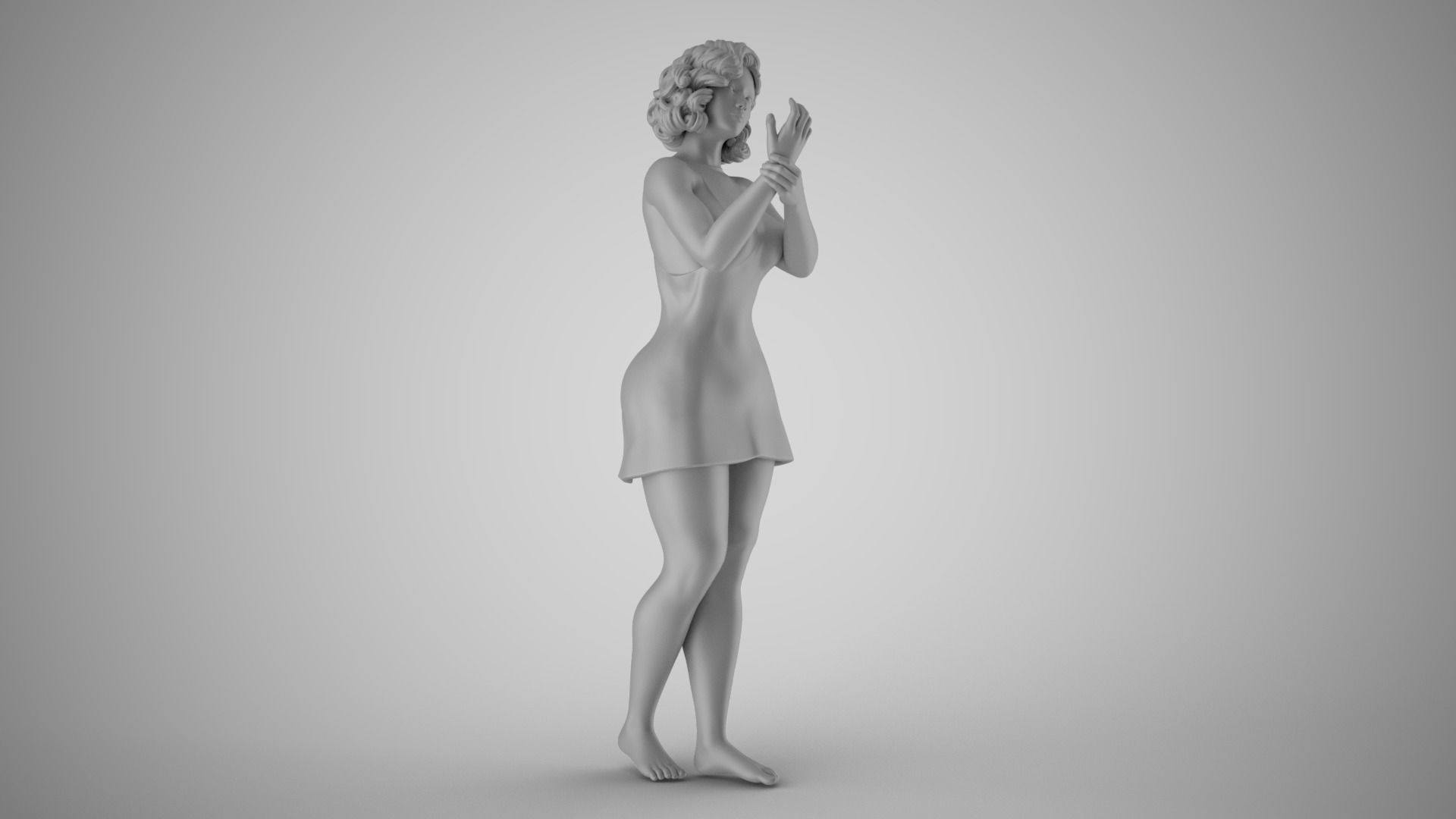 Woman Injured her Ankle 3D print model_3