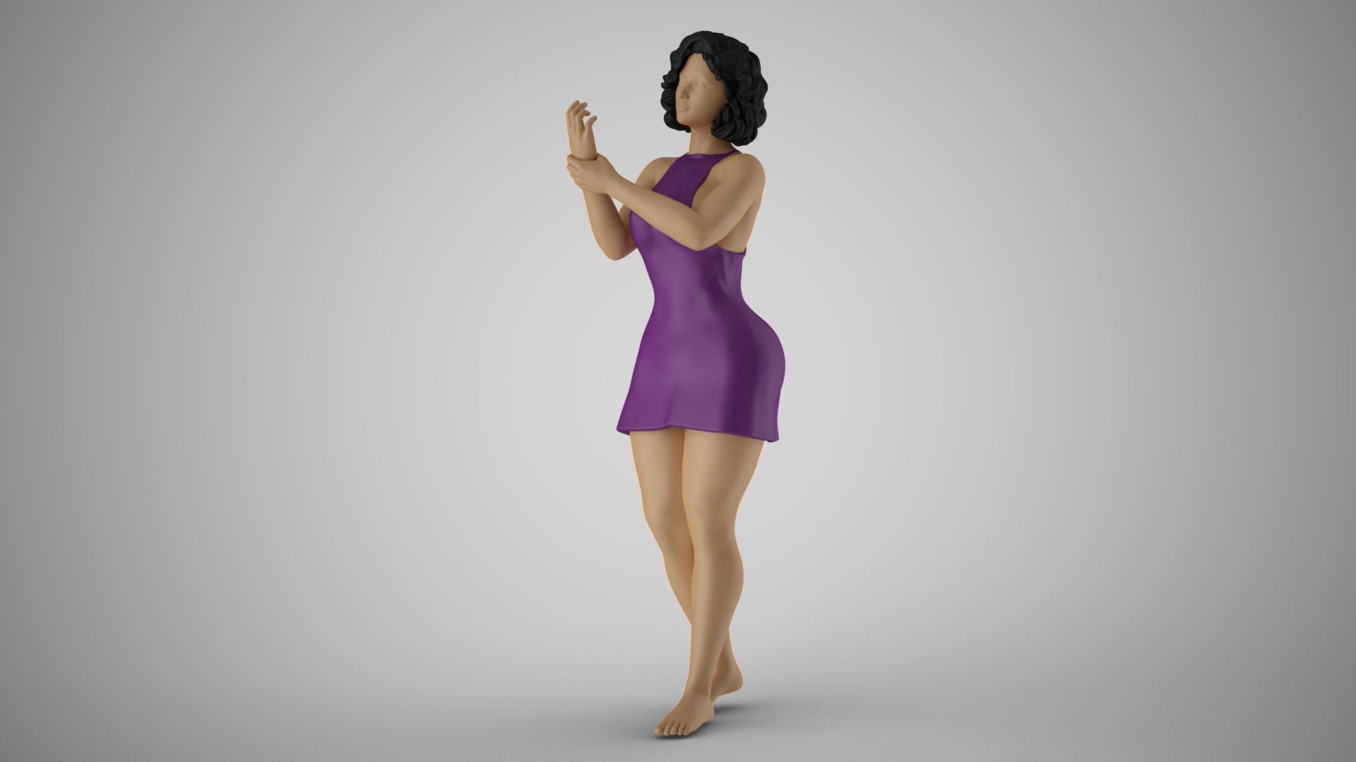 Woman Injured her Ankle 3D print model_15