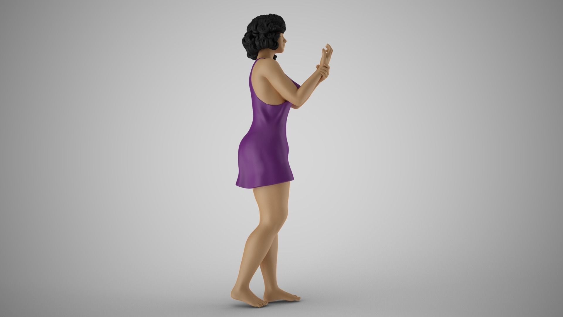 Woman Injured her Ankle 3D print model_11