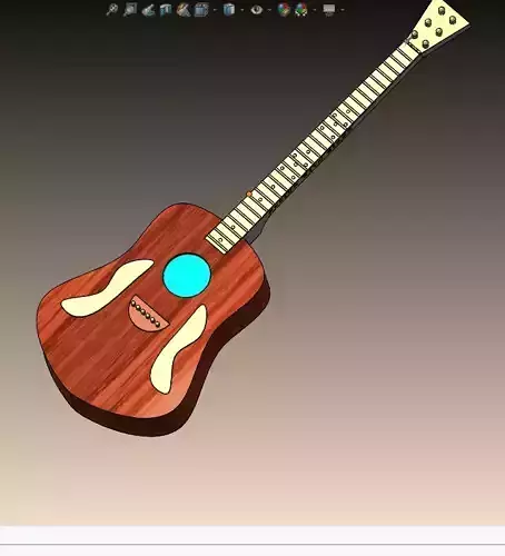 guitar Low-poly 3D model