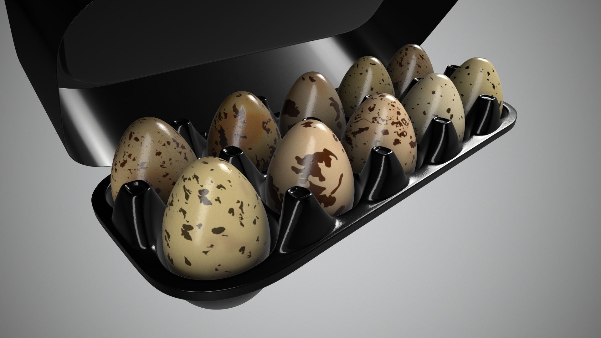 Quail Eggs Pack 3D model_5