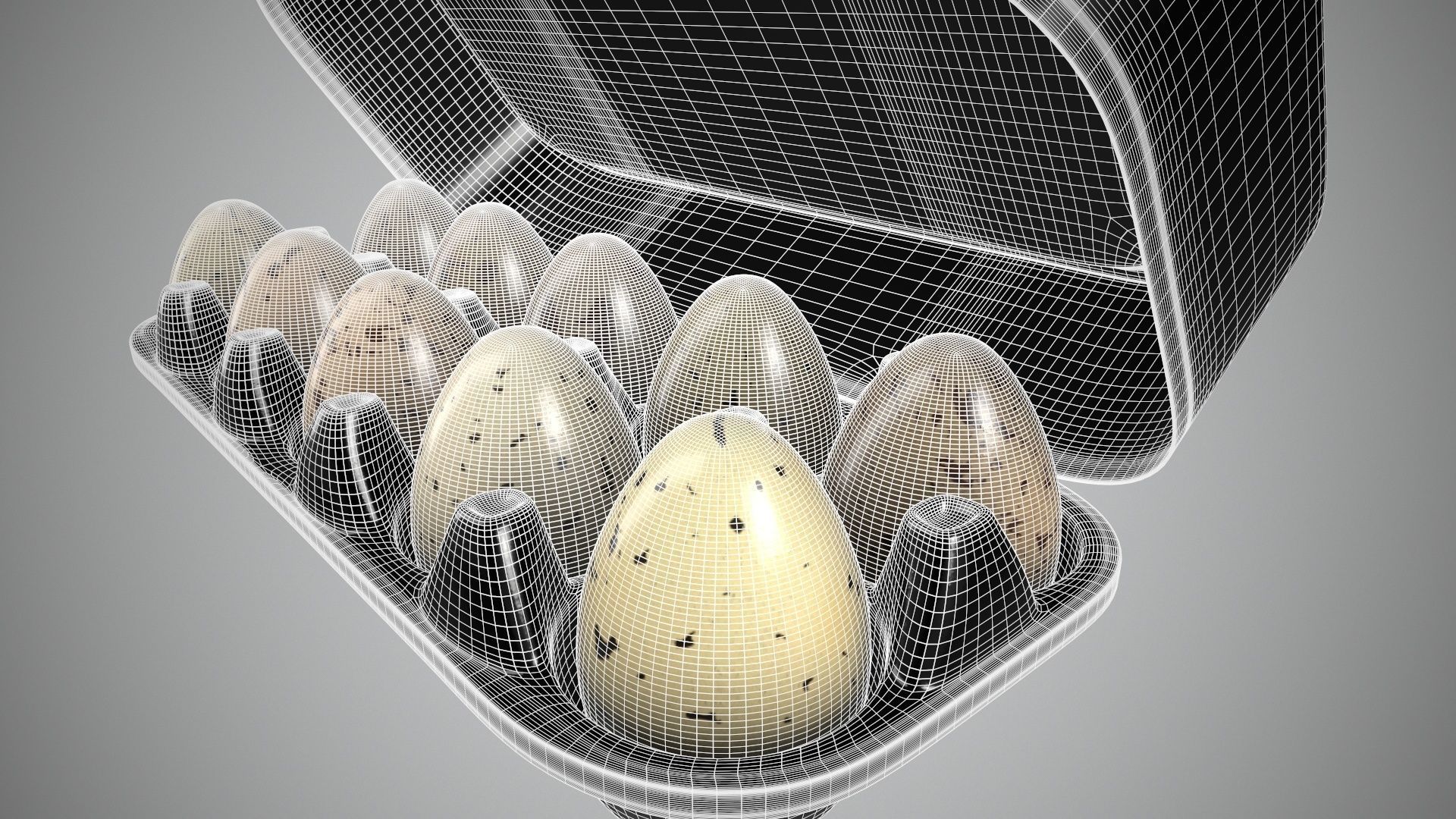 Quail Eggs Pack 3D model_10