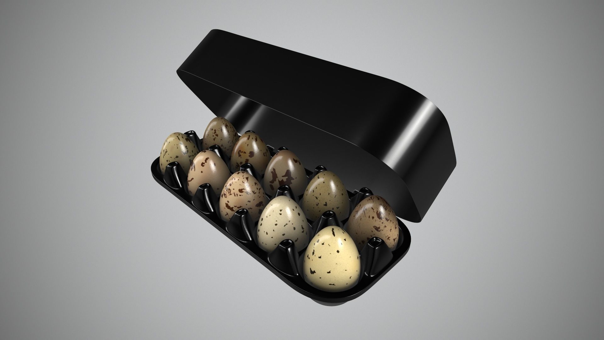 Quail Eggs Pack 3D model_2