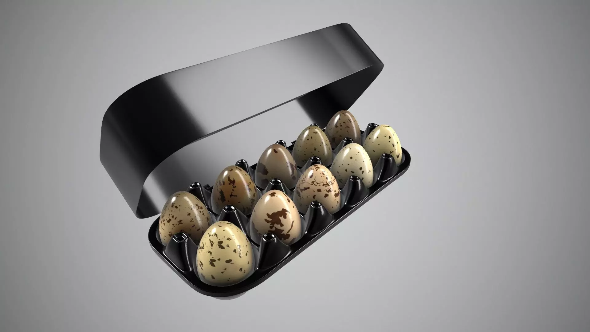 Quail Eggs Pack 3D model_0
