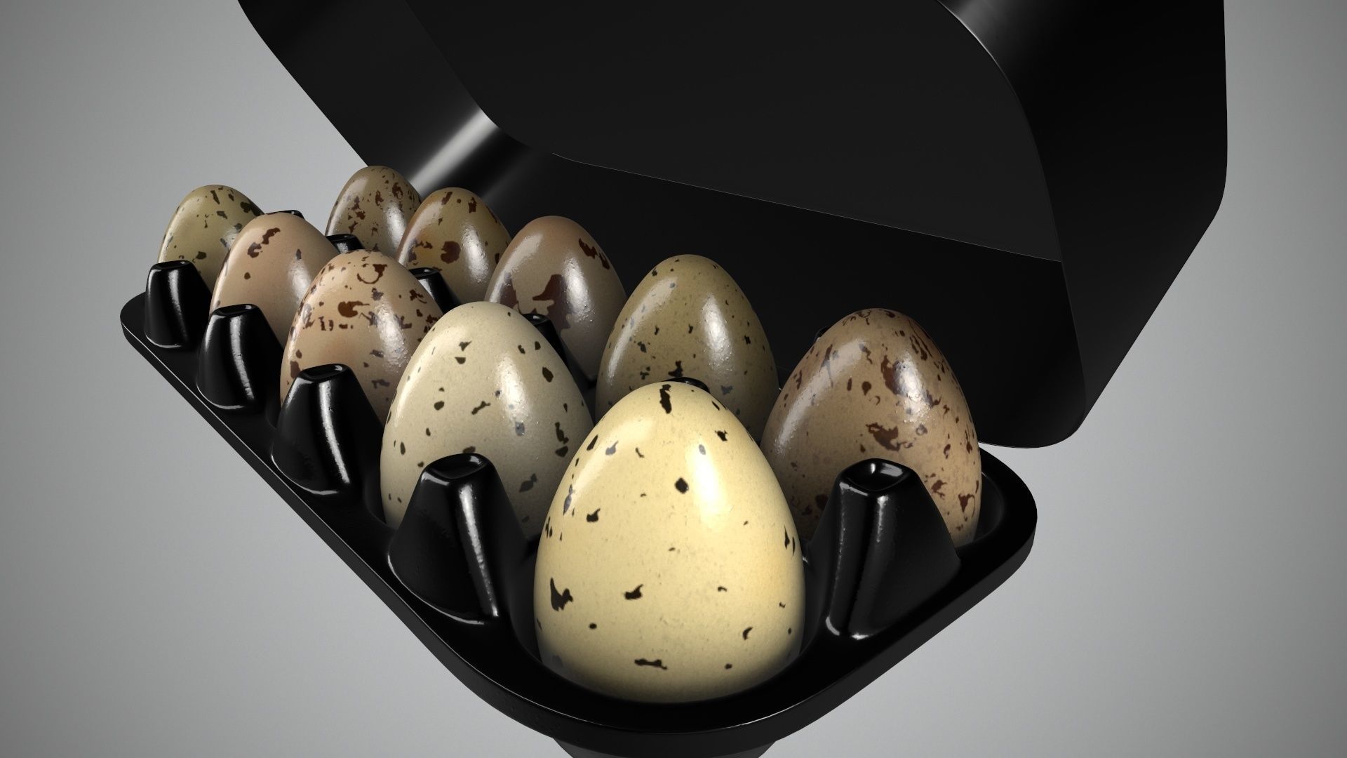 Quail Eggs Pack 3D model_9