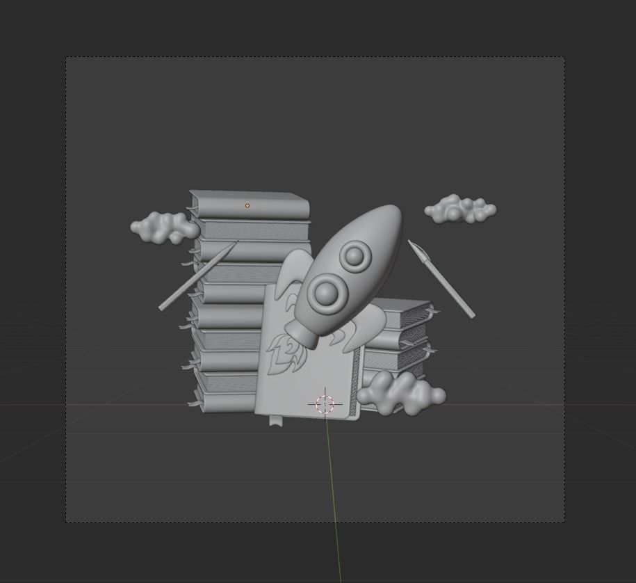 World book day 3d Illustration  Icon Pack 3D model_30