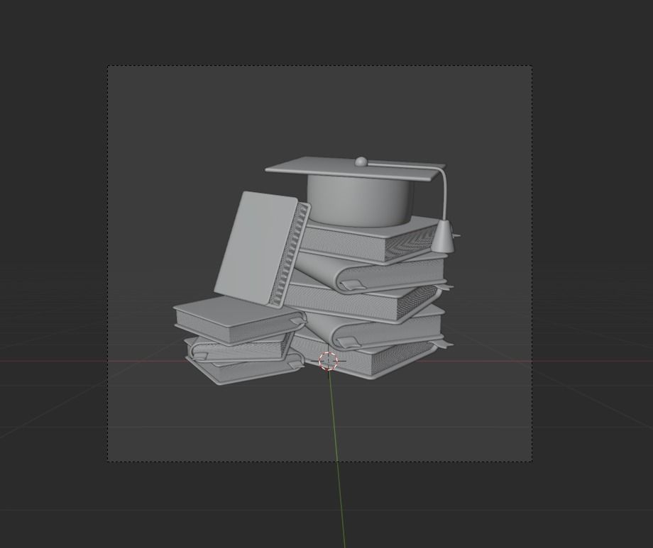 World book day 3d Illustration  Icon Pack 3D model_31