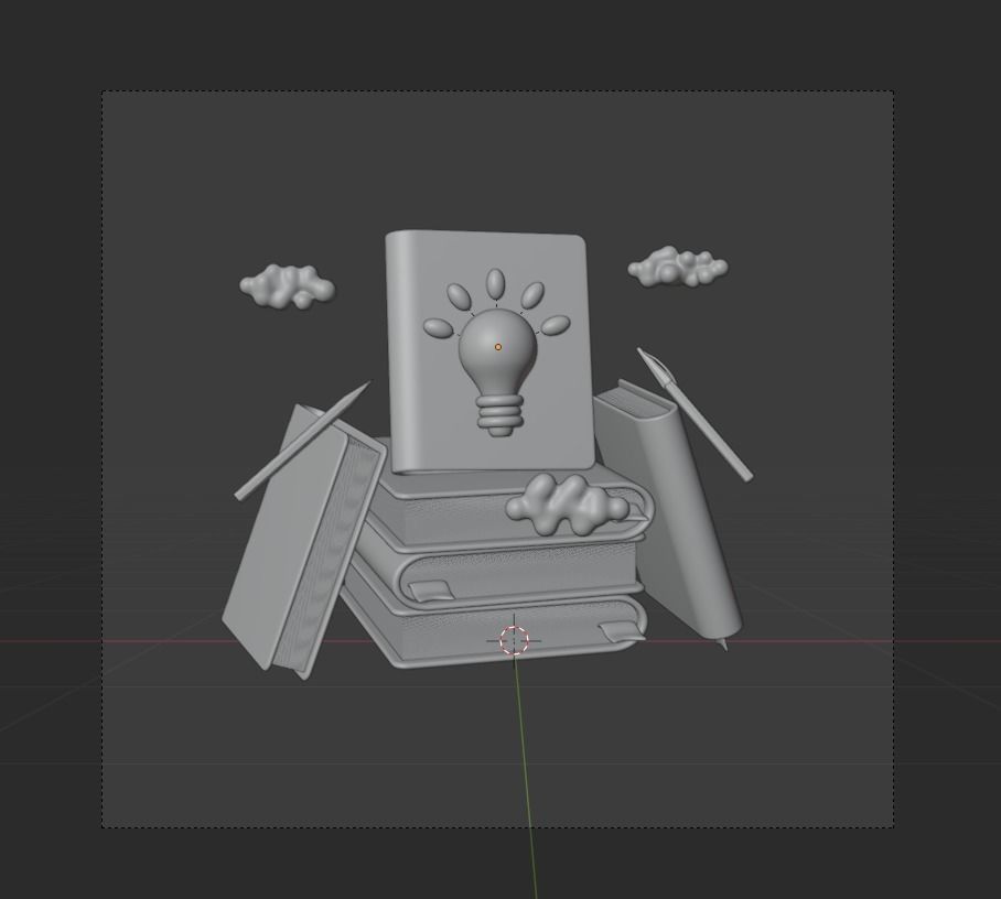 World book day 3d Illustration  Icon Pack 3D model_26