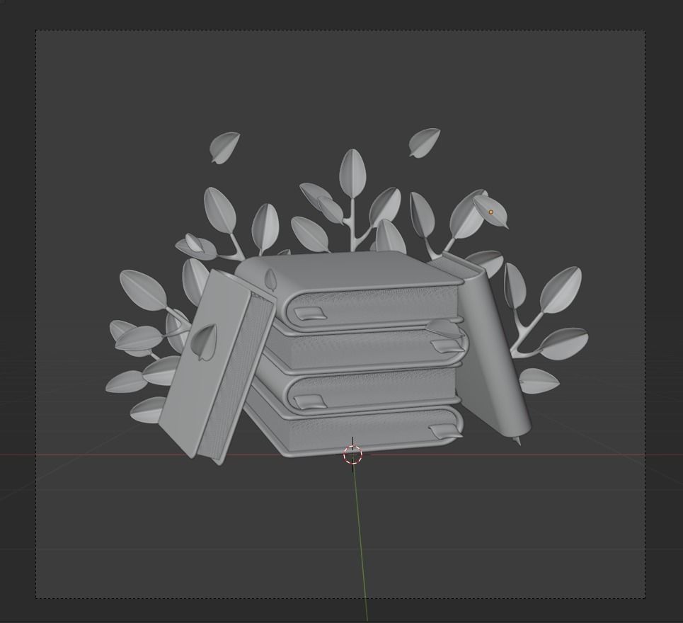 World book day 3d Illustration  Icon Pack 3D model_23