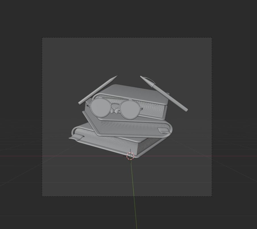 World book day 3d Illustration  Icon Pack 3D model_13