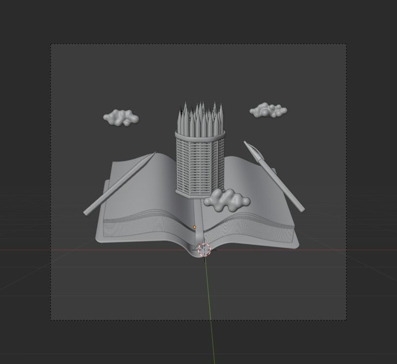 World book day 3d Illustration  Icon Pack 3D model_22