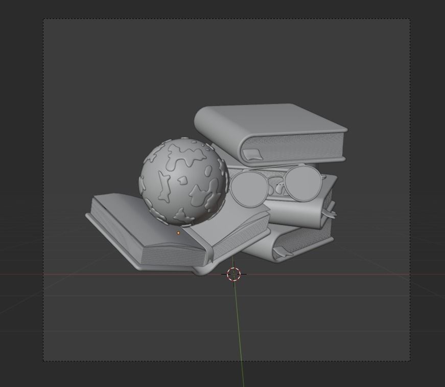 World book day 3d Illustration  Icon Pack 3D model_10