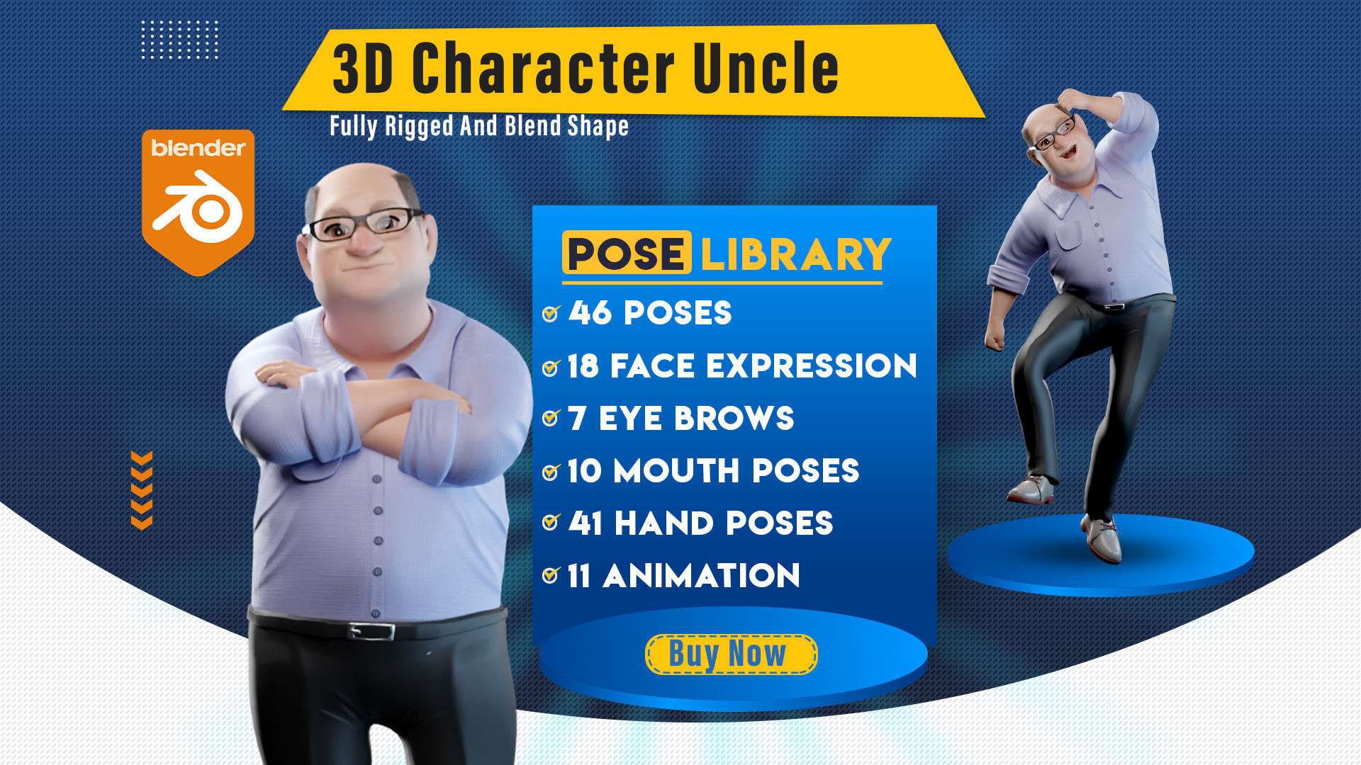 Cartoon Family Rigged V2 Low-poly 3D model_80