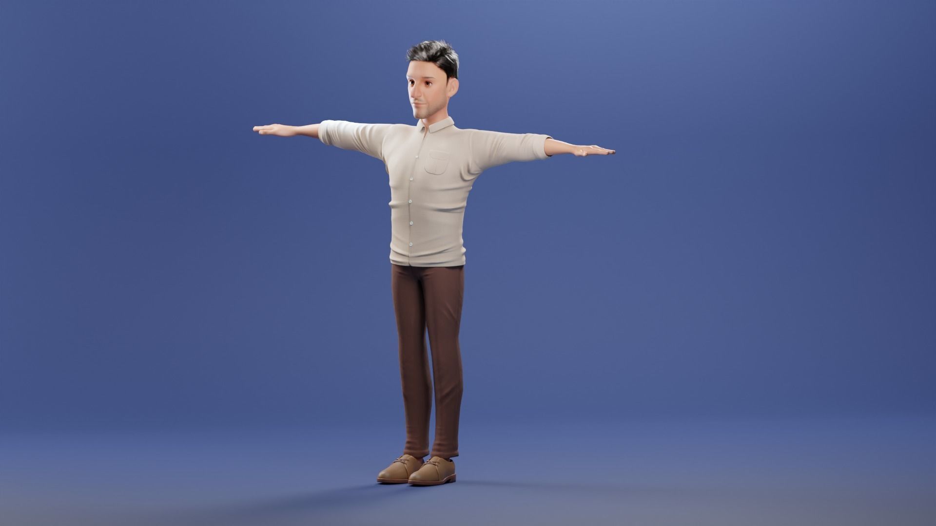 Cartoon Family Rigged V2 Low-poly 3D model_36