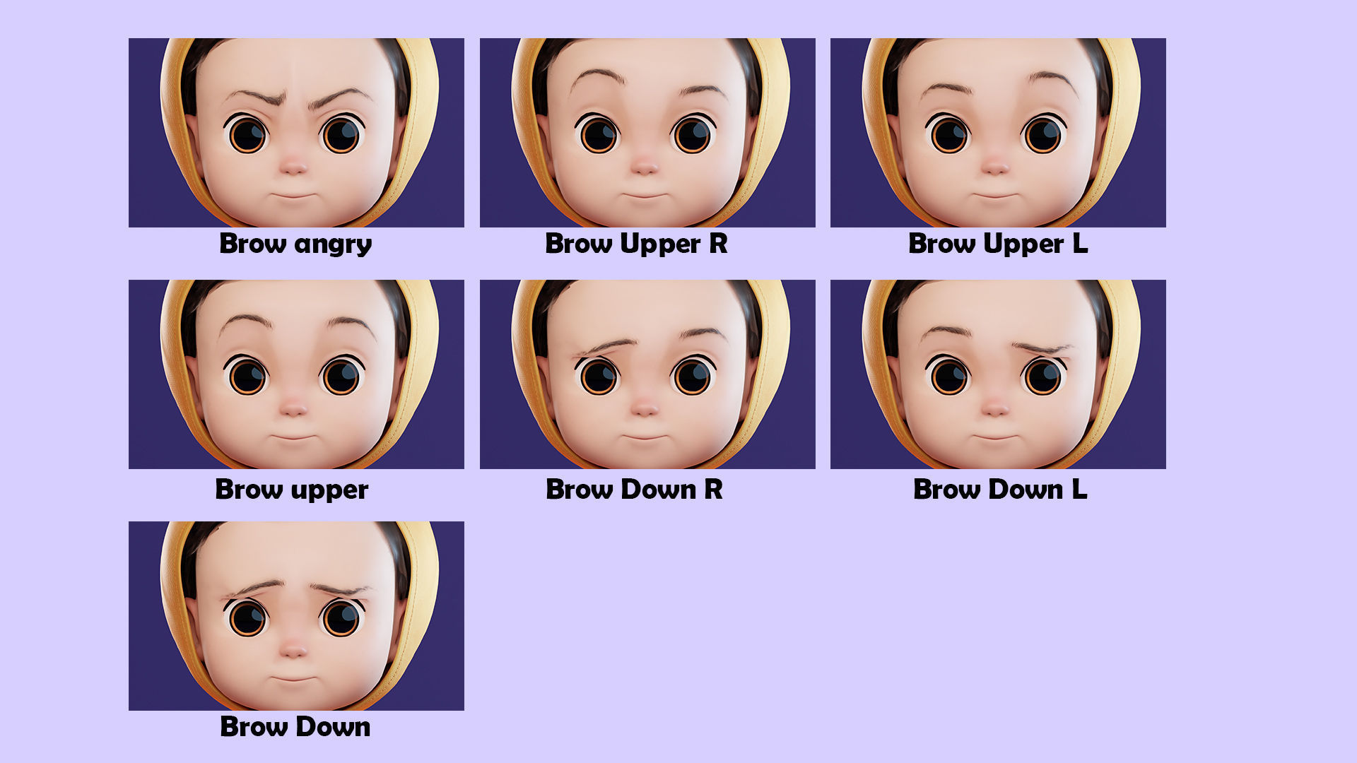 Cartoon Family Rigged V2 Low-poly 3D model_10