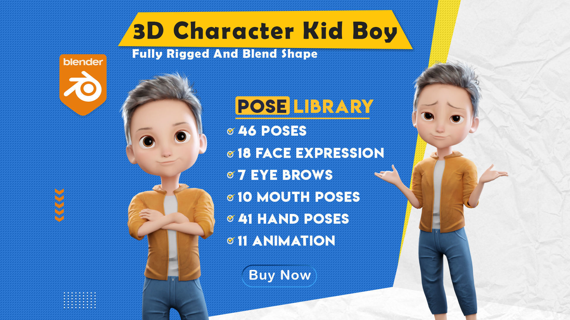 Cartoon Family Rigged V2 Low-poly 3D model_45