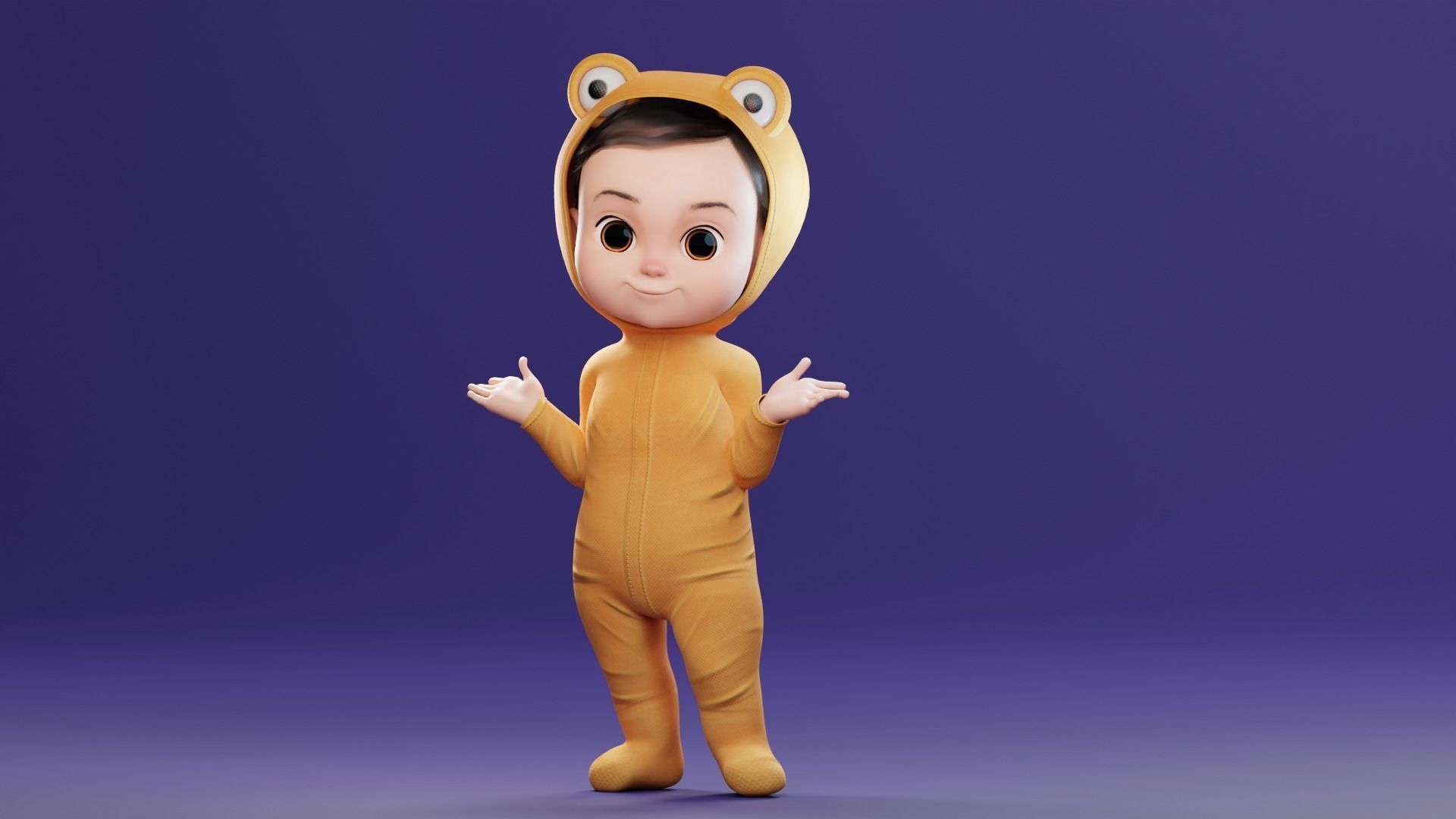 Cartoon Family Rigged V2 Low-poly 3D model_14