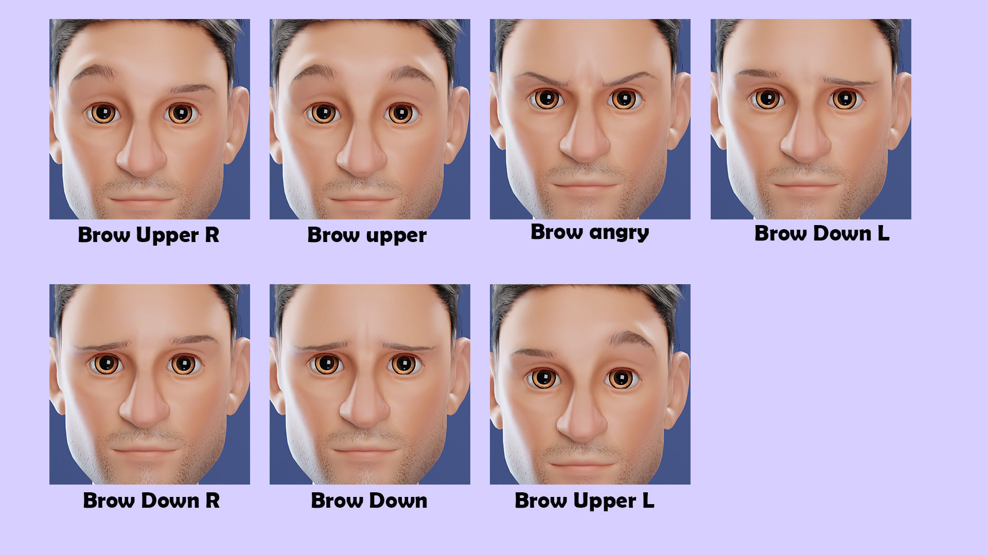 Cartoon Family Rigged V2 Low-poly 3D model_30