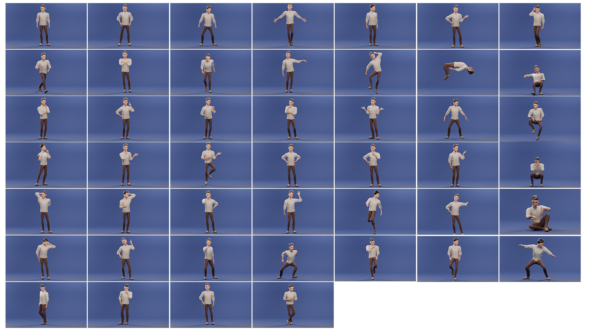 Cartoon Family Rigged V2 Low-poly 3D model_29