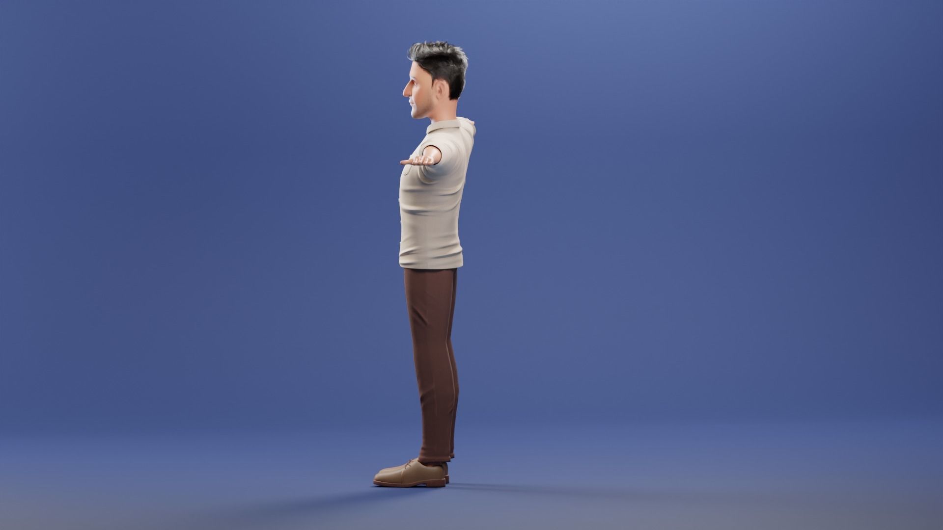 Cartoon Family Rigged V2 Low-poly 3D model_38