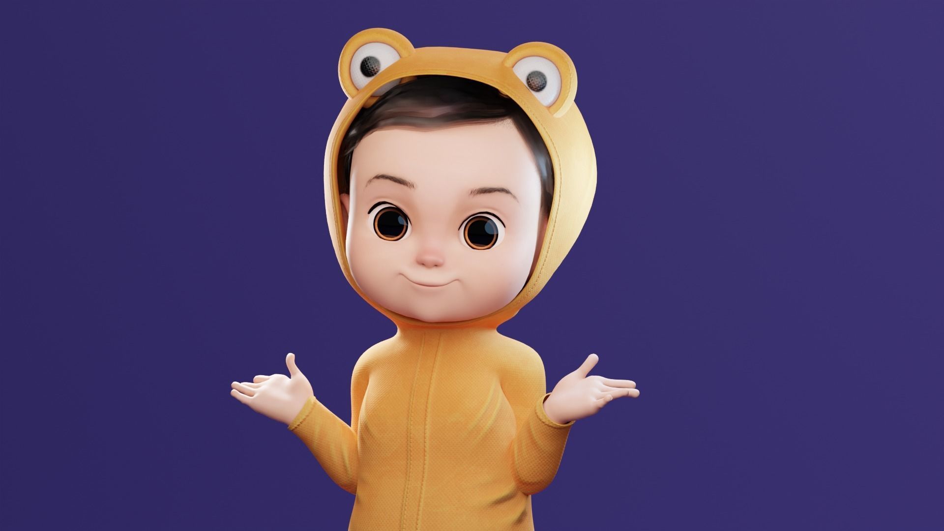 Cartoon Family Rigged V2 Low-poly 3D model_12