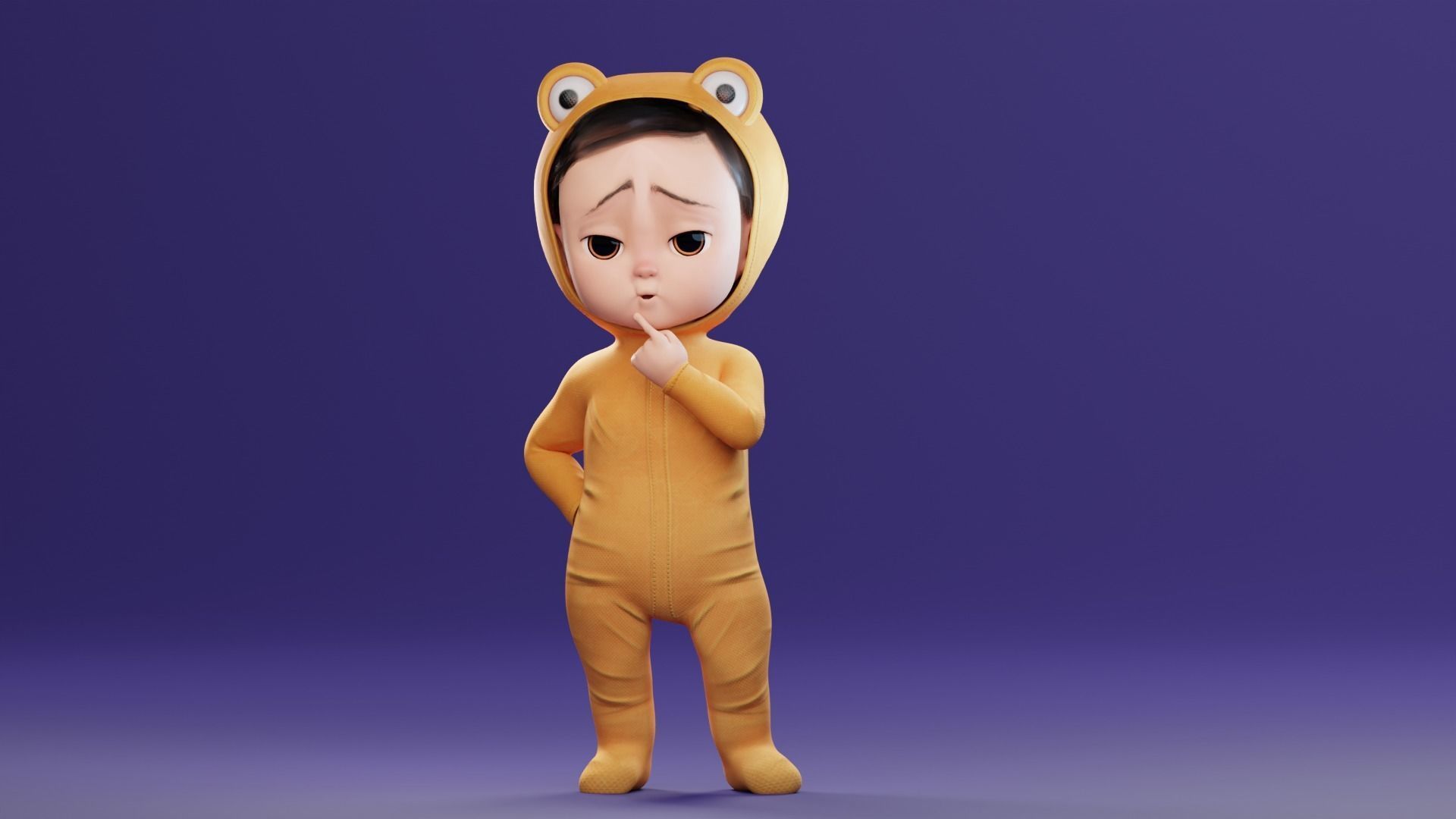 Cartoon Family Rigged V2 Low-poly 3D model_16