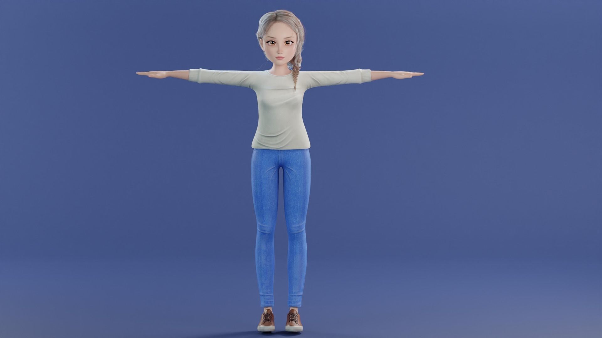 Cartoon Family Rigged V2 Low-poly 3D model_68