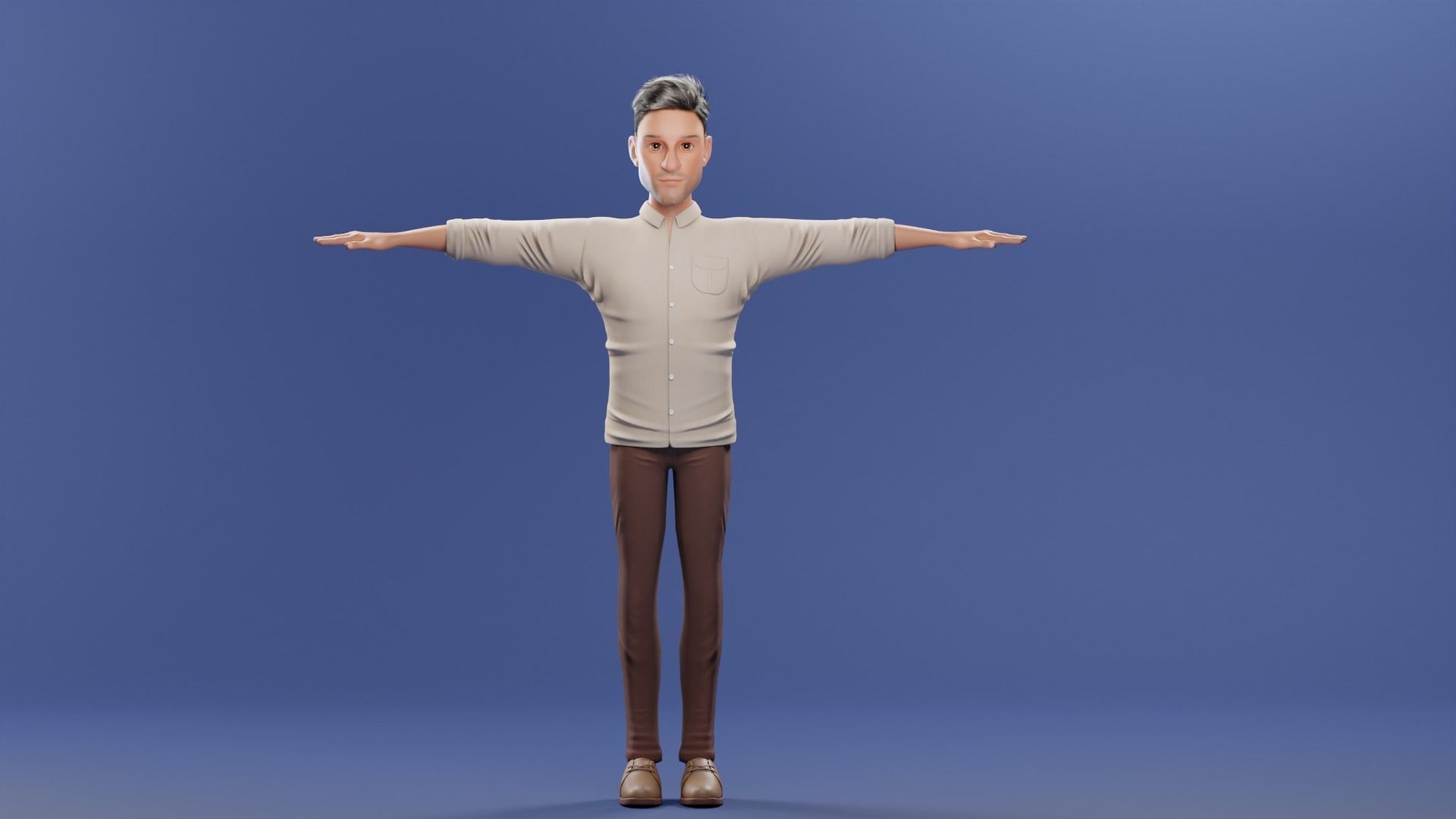 Cartoon Family Rigged V2 Low-poly 3D model_34