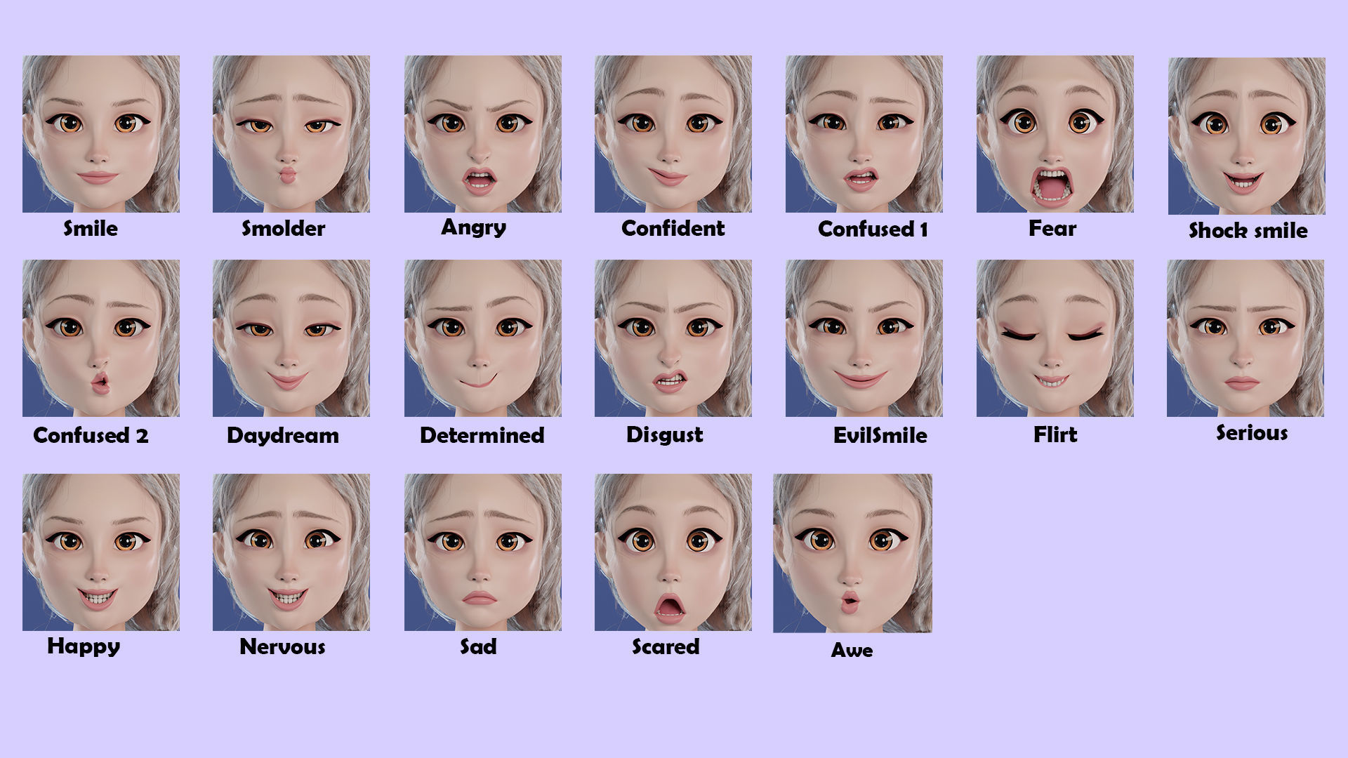 Cartoon Family Rigged V2 Low-poly 3D model_64