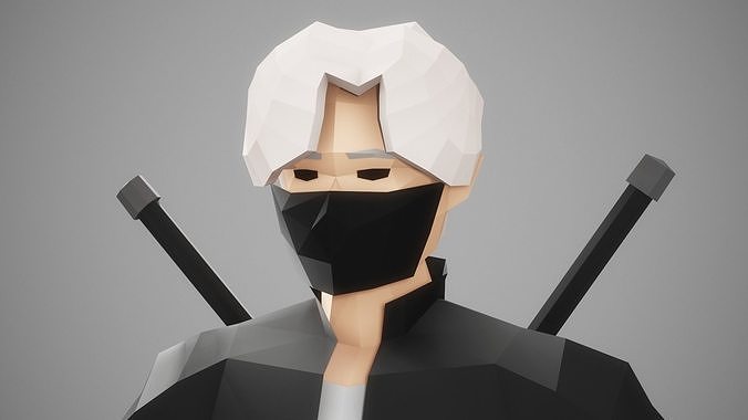 CYBERBOY - Low Poly Style Male Character Low-poly 3D model