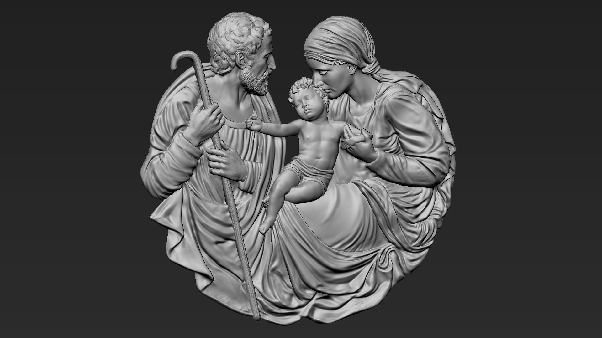 Holy Family 01 3D print model_19