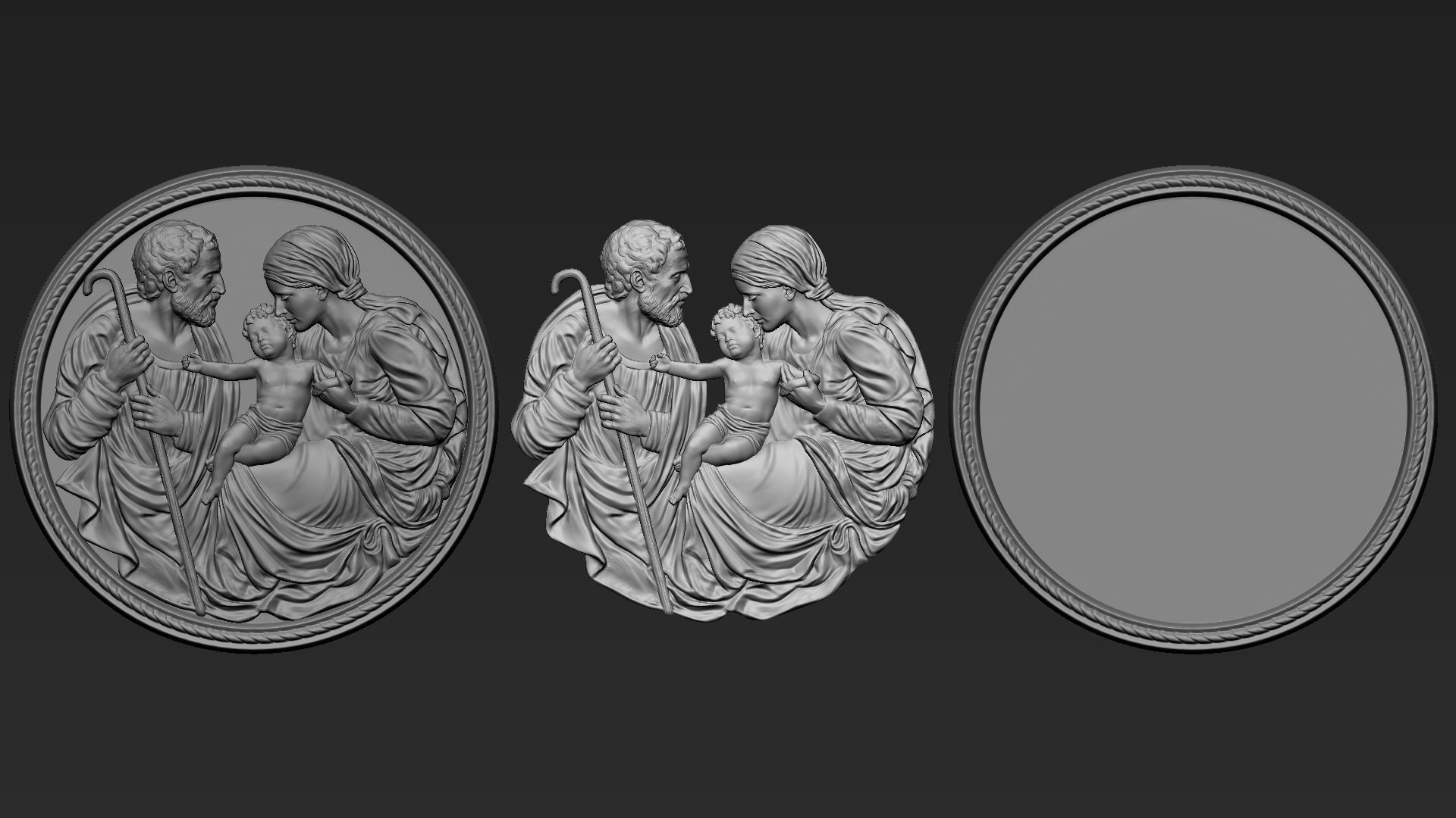 Holy Family 01 3D print model_4