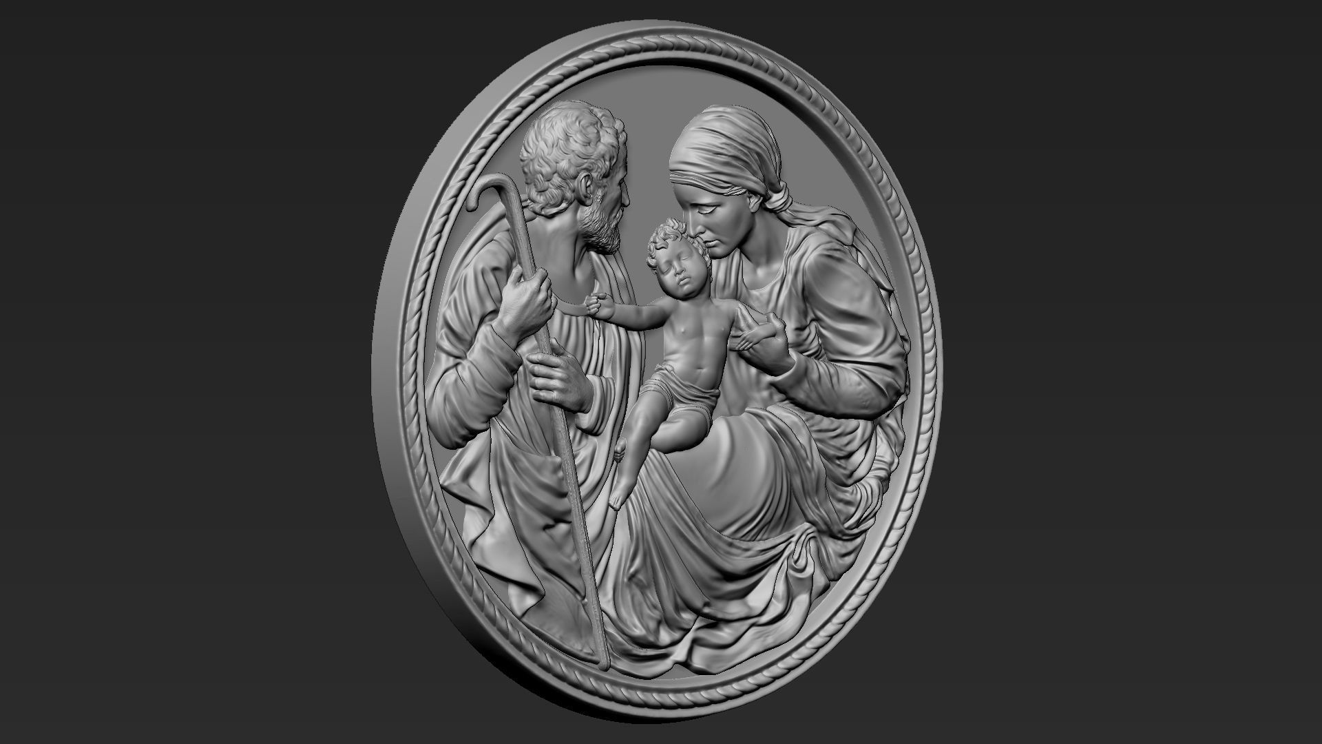 Holy Family 01 3D print model_10